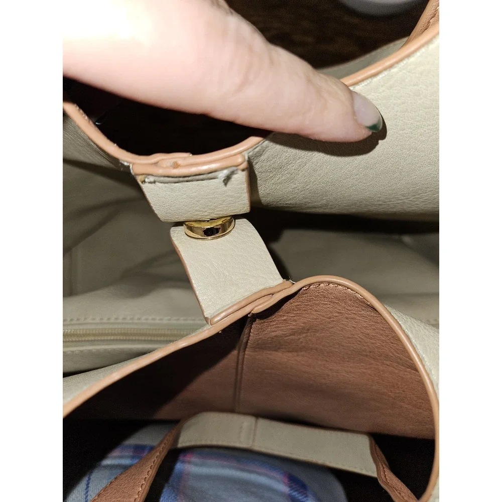 Madison West Elle Tote Vegan Leather - Peach with removable inner bag‎